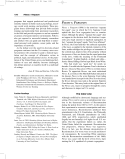 PLESSY V. FERGUSON The Color Line