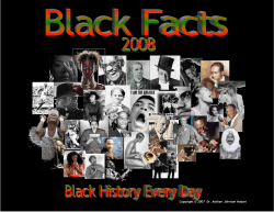 Black Facts Calendar 2008