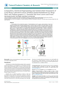 Composition, Chemical Fingerprinting and Antimicrobial