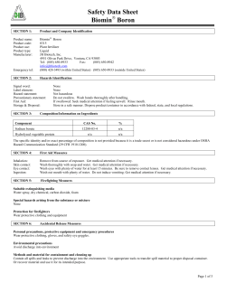 Safety Data Sheet Biomin Boron
