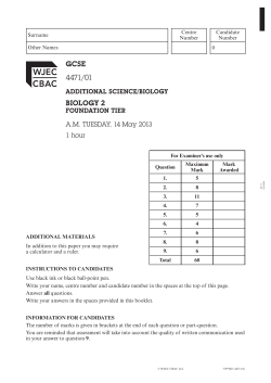gcse 4471/01 biology 2