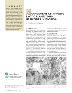 anagement of invasive exotic plants with herbicides in