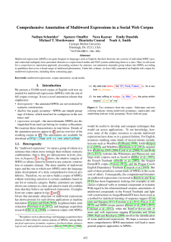 Comprehensive Annotation of Multiword Expressions in a Social