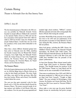 Curtain Rising - Woods Hole Historical Museum