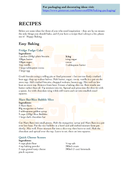 Check out the attached recipe ideas!