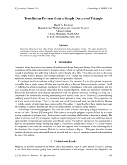 Tessellation Patterns from a Simply Decorated Triangle