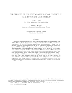 the effects of industry classification changes on us employment