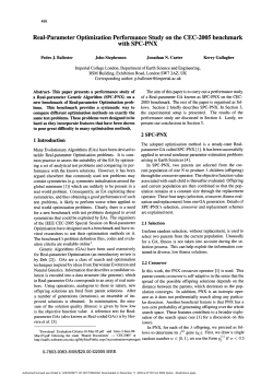 Real-Parameter Optimization Performance Study on the CEC