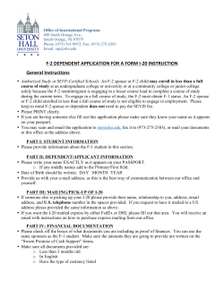 F-2 DEPENDENT APPLICATION FOR A FORM I