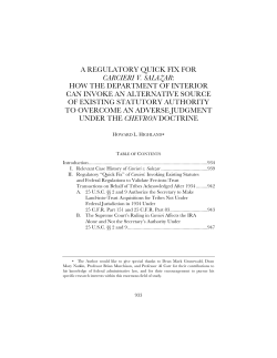 a regulatory quick fix for carcieri v. salazar: how the department of