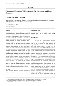 Fasting and Nonfasting Triglycerides in
