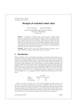 Analysis of matched cohort data