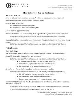 How to Correct Run-on Sentences
