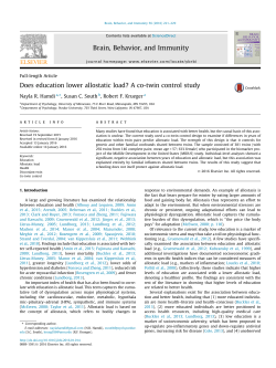 Does education lower allostatic load? A co-twin control study