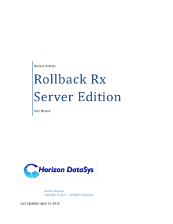 Rollback Rx Server Edition