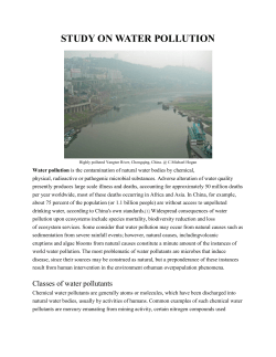 STUDY ON WATER POLLUTION