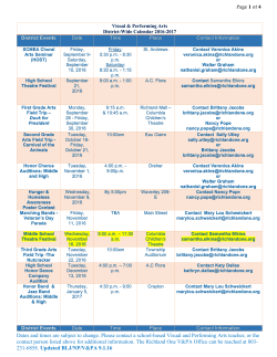 Page 1 of 4 Dates and times are subject to change