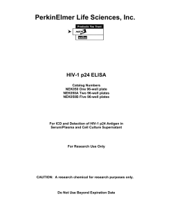 PerkinElmer Life Sciences, Inc. HIV