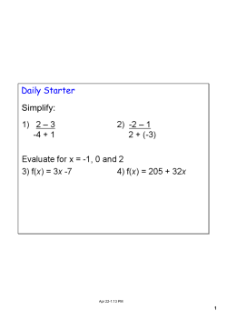 Daily Starter Simplify: