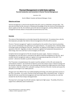 Thermal Management in Solid State Lighting