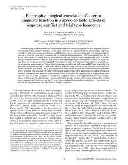 Electrophysiological correlates of anterior cingulate function in a go