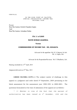 Hon`ble Justice Girish Chandra Gupta And Hon`ble