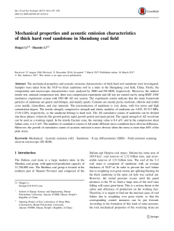 Mechanical properties and acoustic emission