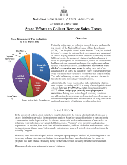 State Efforts to Collect Remote Sales Taxes