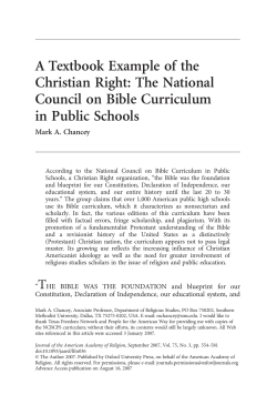 A Textbook Example of the Christian Right