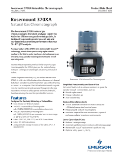Rosemount 370XA Natural Gas Chromatograph
