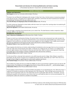 Picture Books and Literature for Enhancing Mathematics