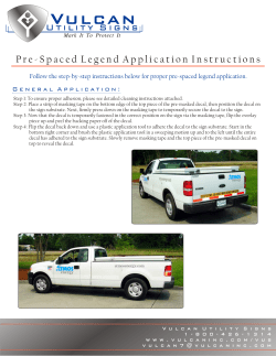 Pre-Spaced Decal Application Instructions