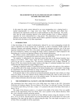 MEASUREMENTS OF WAVE-INDUCED STEADY CURRENTS