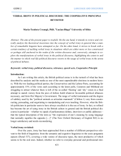 GIDNI 2 LANGUAGE AND DISCOURSE 621 VERBAL IRONY IN