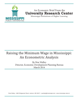 University Research Center Raising the Minimum Wage in