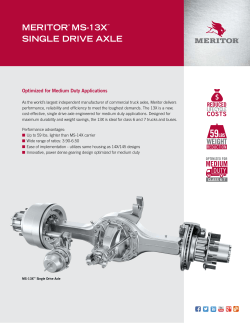 MERITOR&reg; MS-13X&trade; SINGLE DRIVE AXLE
