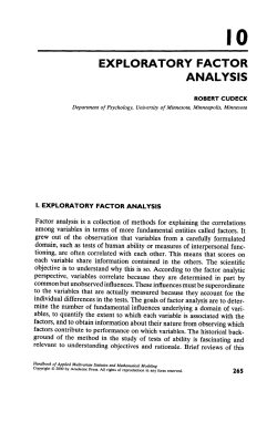 EXPLORATORY FACTOR ANALYSIS
