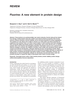 Fluorine: A new element in protein design