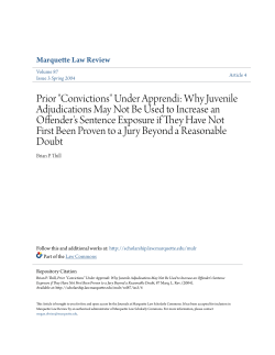 Prior "Convictions" Under Apprendi