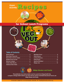 for School Lunch Programs