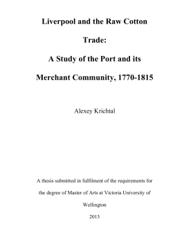 Liverpool and the Raw Cotton Trade