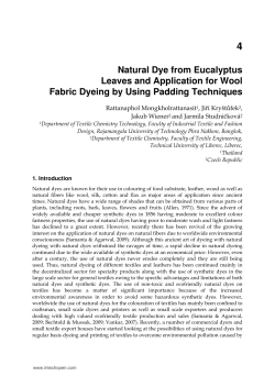 Natural Dye from Eucalyptus Leaves and Application for Wool Fabric