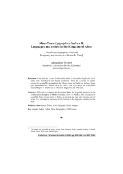 Miscellanea Epigraphica Nubica II: Languages and scripts in