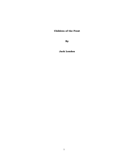 Children of the Frost By Jack London