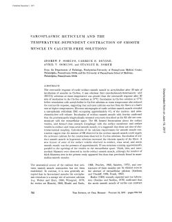 sarcoplasmic reticulum and the temperature