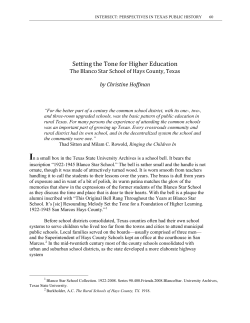 Setting the Tone for Higher Education
