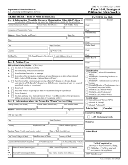 Form I-140, Immigrant Petition for Alien Worker