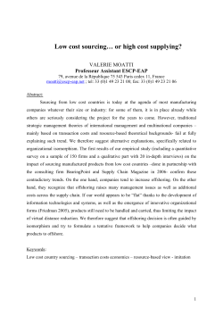 Low cost sourcing&hellip; or high cost supplying?