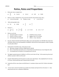 1. Write each ratio in simplest form. a) b) 3 to 18 c) 12 to 2 d) 6:10 e