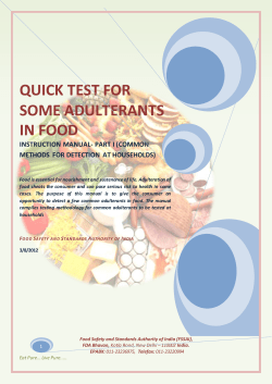 quick test for some adulterants in food